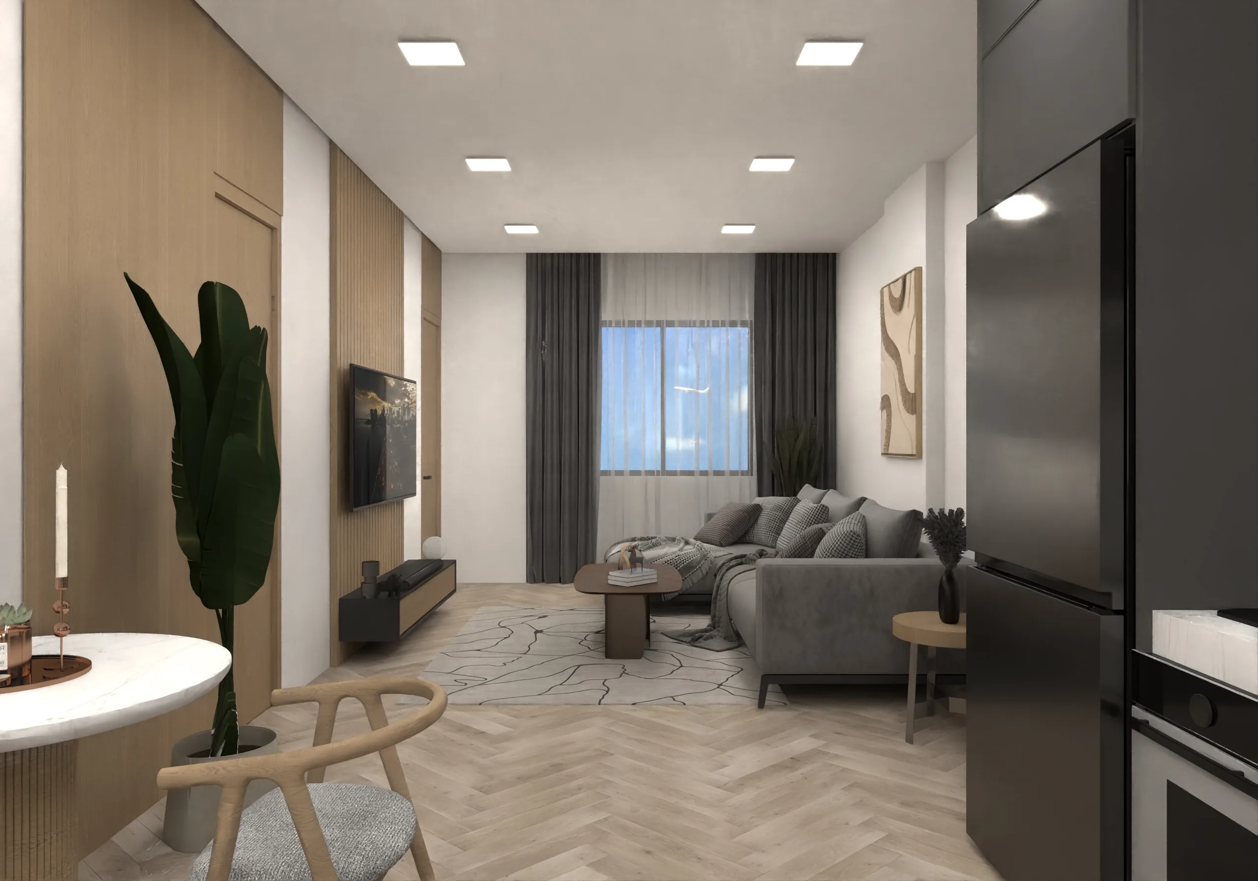 Refined living space in a V-MIRAMAR two-bedroom residence